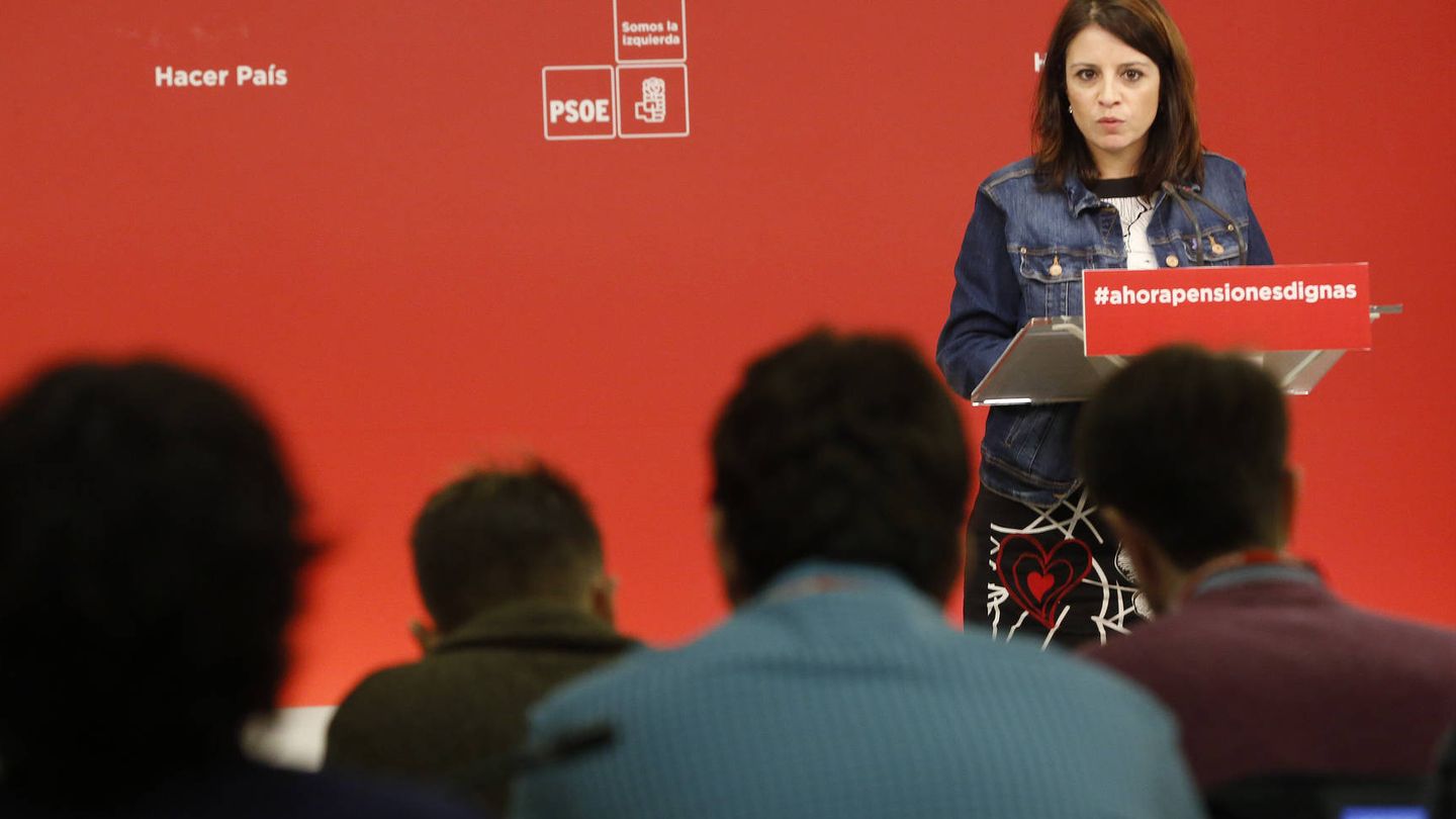 Adriana Lastra, vicesecretaria general del PSOE, este 23 de febrero en Ferraz. (Inma Mesa | PSOE)