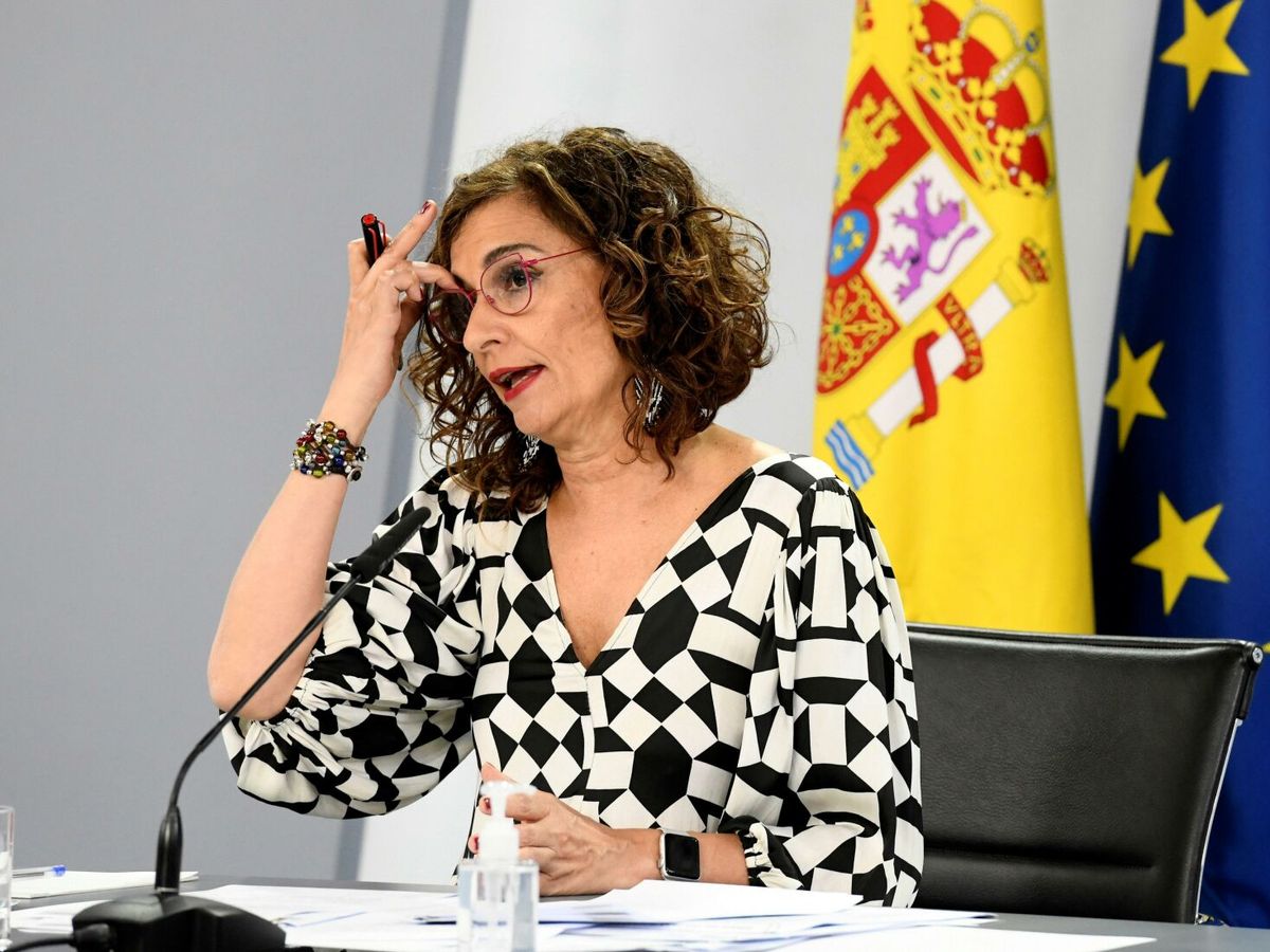 Foto: La ministra de Hacienda y portavoz del Gobierno, María Jesús Montero, en rueda de prensa el pasado martes tras la celebración del Consejo de Ministros. (EFE)