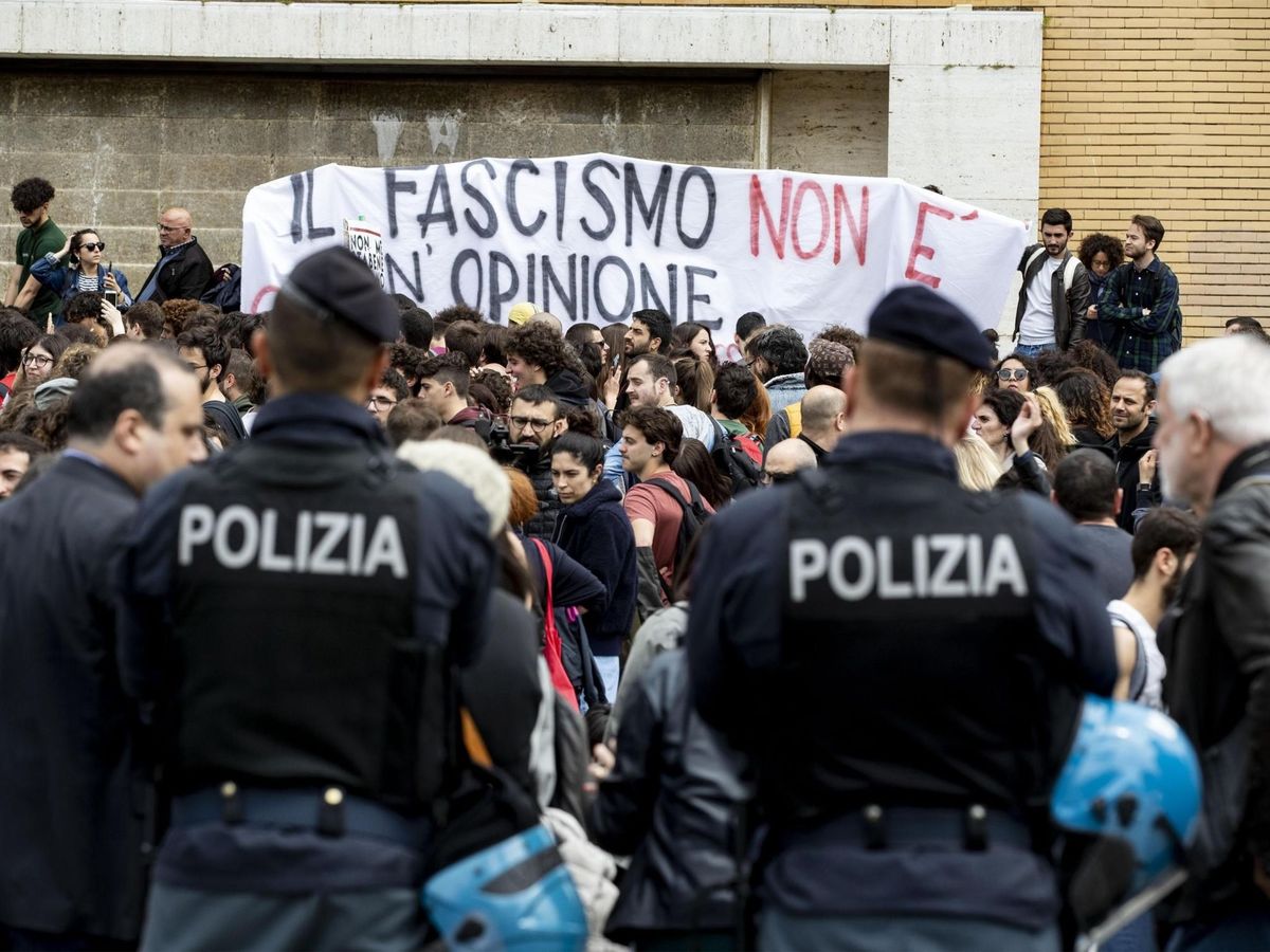Foto: Manifestación antifascista en Roma en 2019. (EFE)