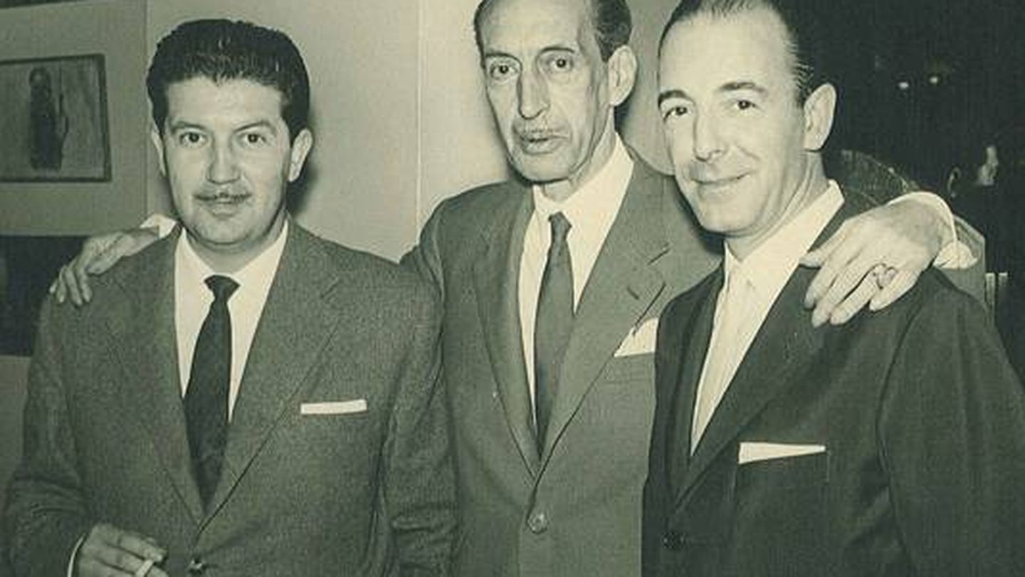 Manuel Alcántara con César González-Ruano y Rafael Penagos (Fundación Manuel Alcántara).
