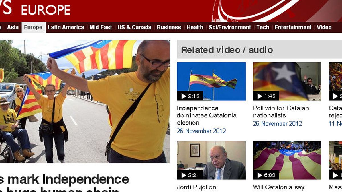 El ‘Catalan way’ de la Diada no se cuela en los digitales de los medios extranjeros