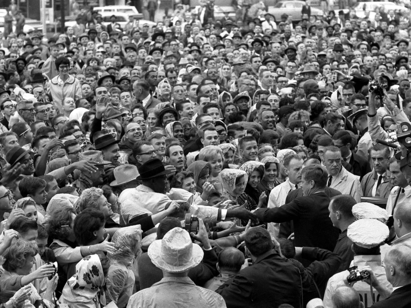 El presidente Kennedy en uno de sus mítines en Texas. (Reuters)