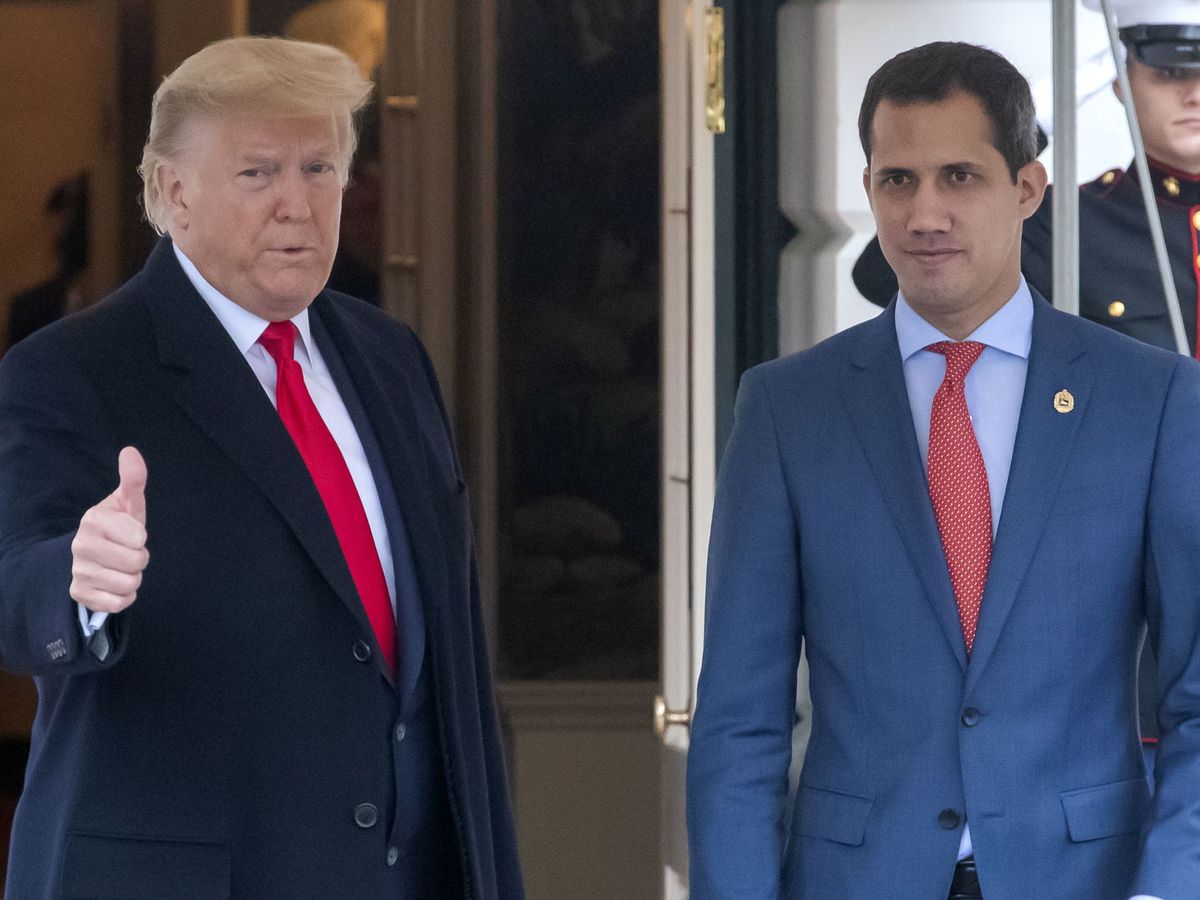 Foto: Donald Trump y Juan Guaidó, juntos en en Washington. (EFE/Erik S. Lesser)