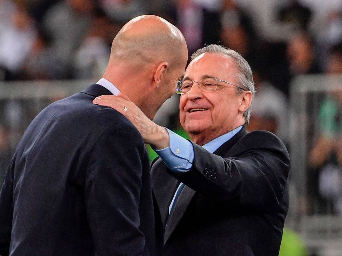 Florentino Pérez con Zinédine Zidane. (EFE)