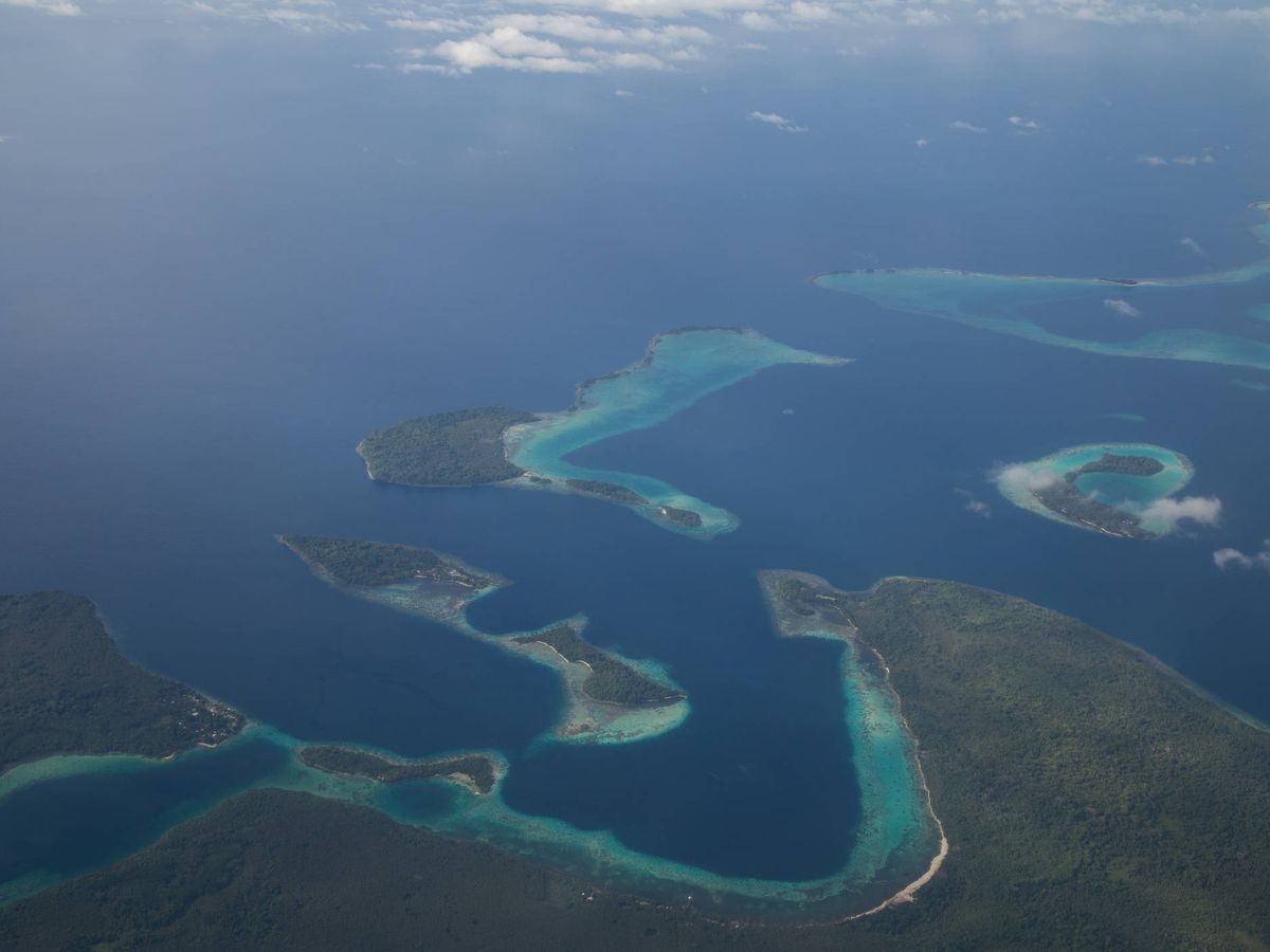 Foto: Vista aérea de las Islas Salomón.