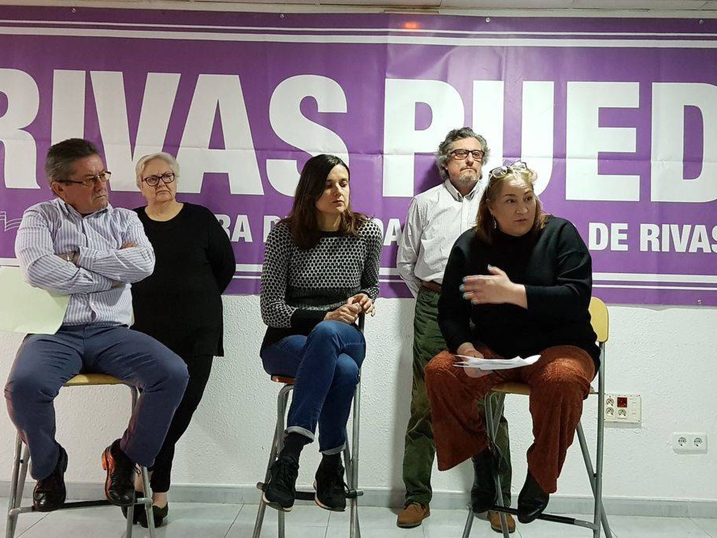 En el centro Lucía Causo, la nueva líder de Rivas Puede