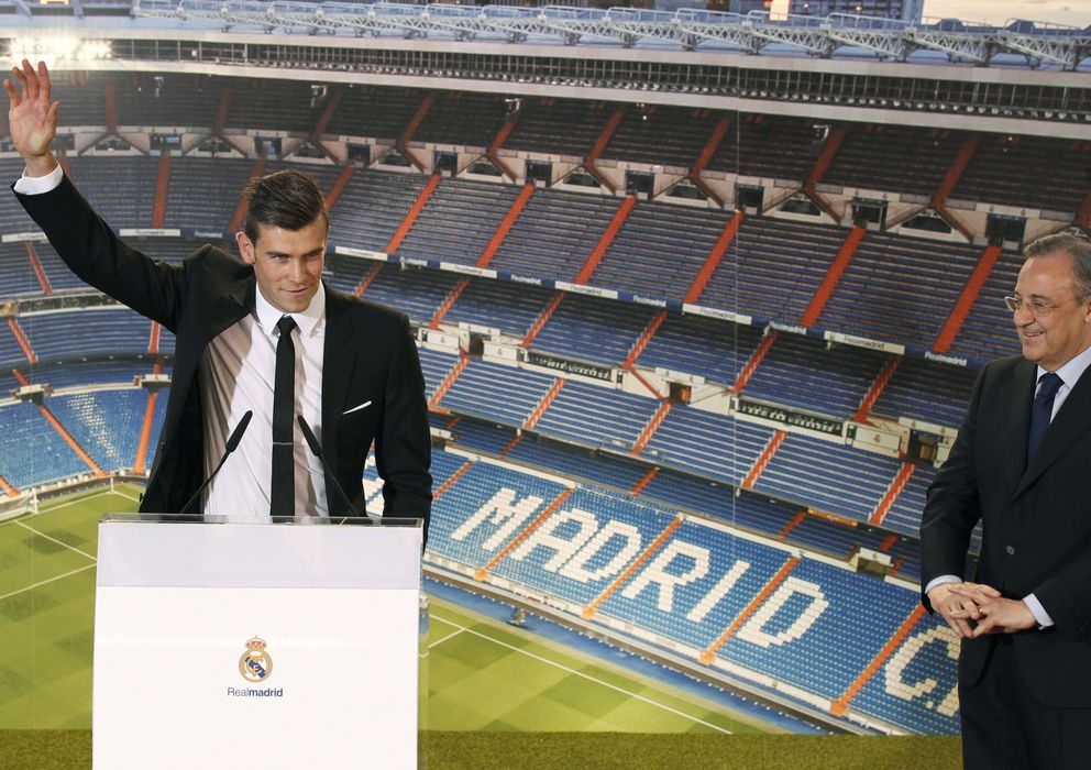 Foto: Florentino y Bale, en presentación del jugador galés.