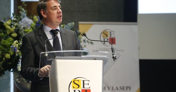 Foto: Vicente Fernández, ya expresidente de la SEPI, en un acto de esta sociedad estatal en noviembre de 2018. (EFE)