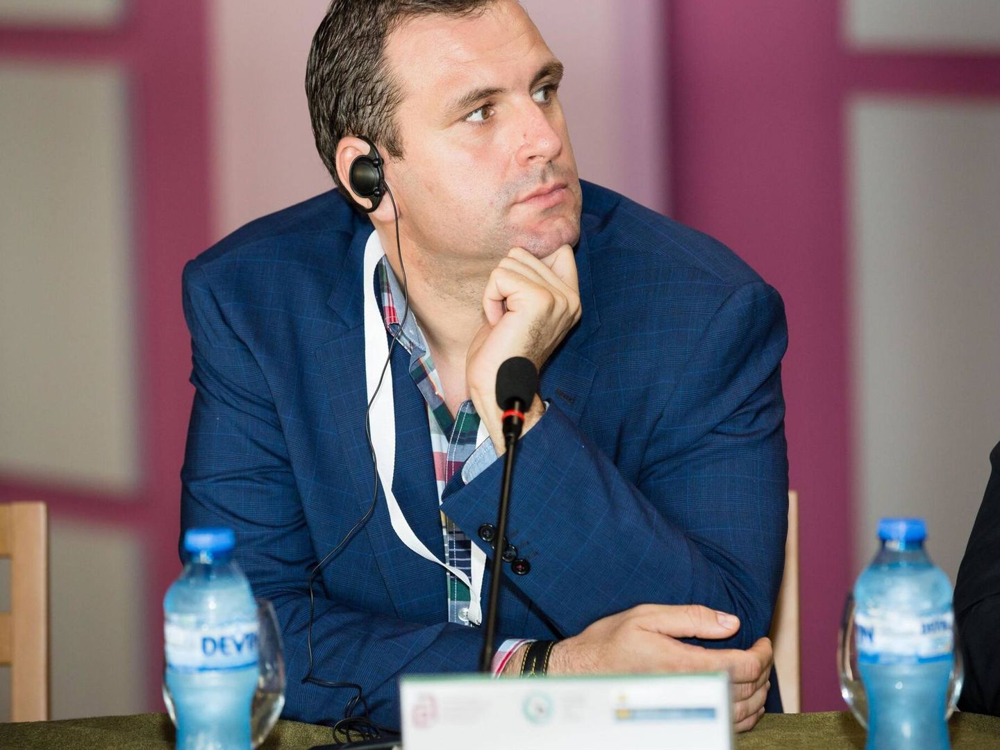 Alfonso Herrera, en una conferencia internacional.