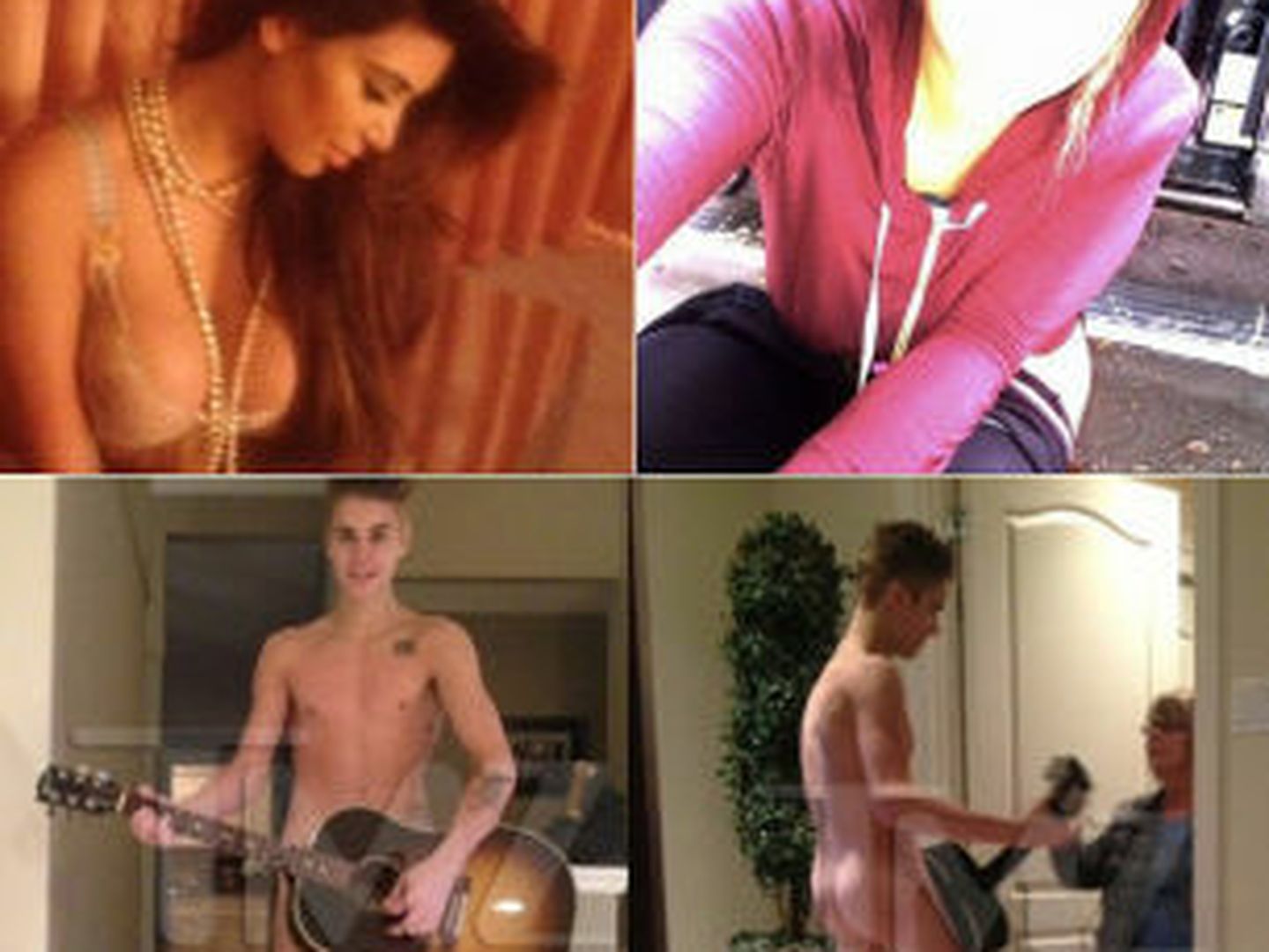 Kim Kardashian, Kesha y Justin Bieber, en algunas de sus controvertidas instantáneas en la Red