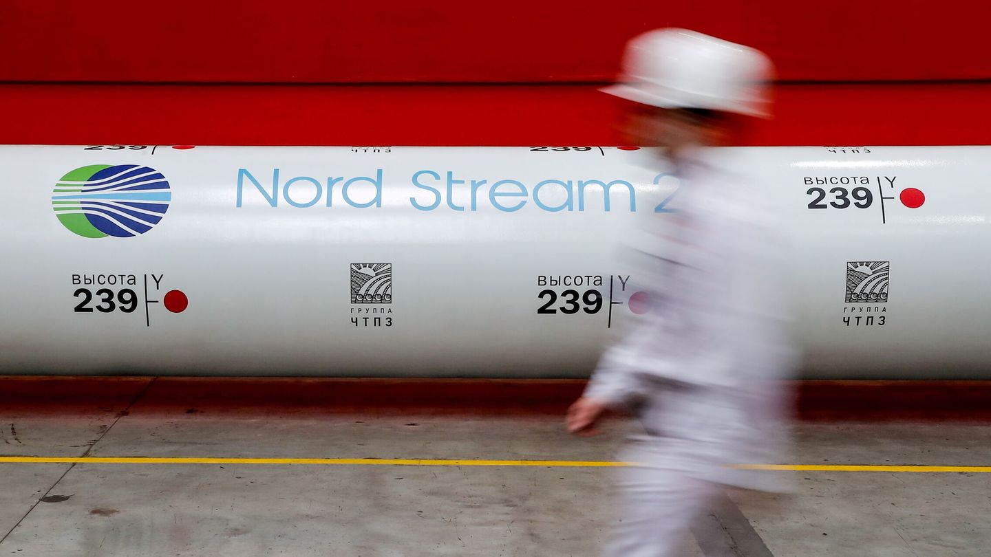 Tubos para la instalación del gasoducto Nord Stream 2 que va de Rusia a Alemania. (Reuters)