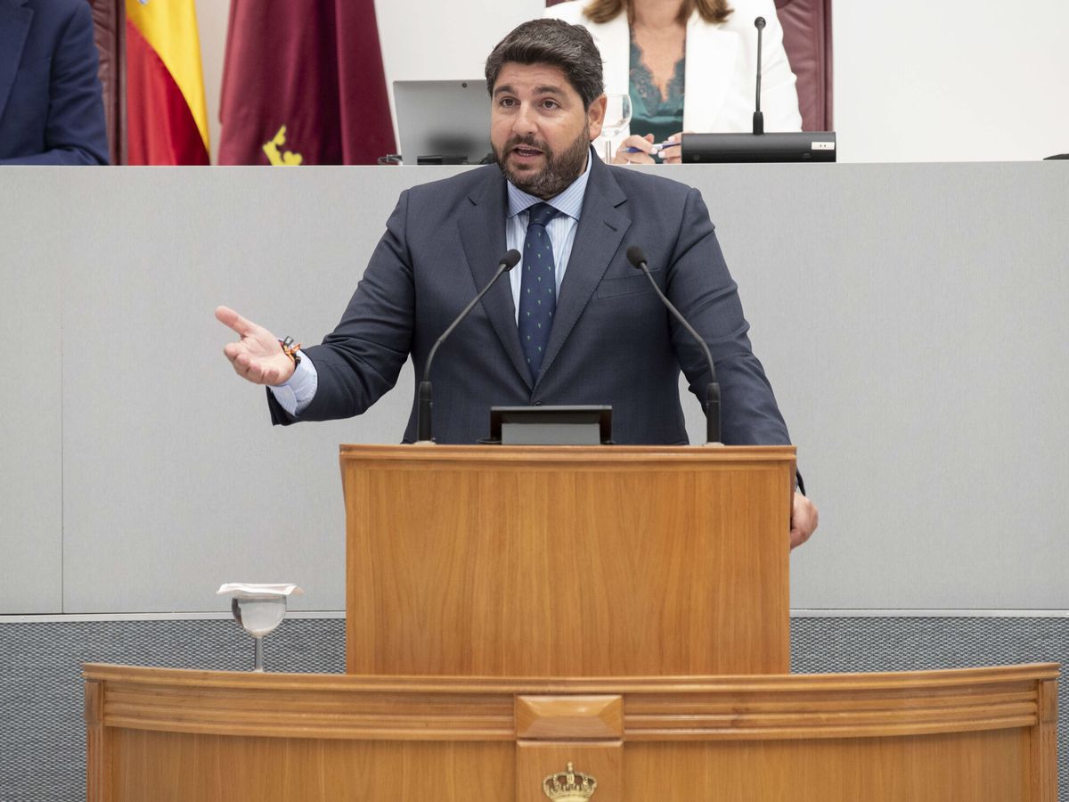 Foto: El presidente en funciones de la Comunidad de Murcia, Fernando López Miras. (EFE/Marcial Guillén)