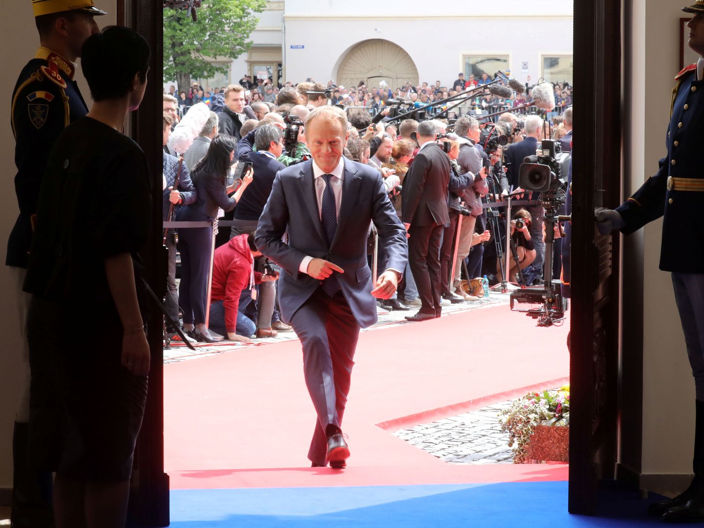 Donald Tusk a su llegada a la reunión informal. (Reuters)