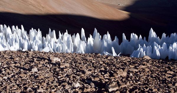 Foto: Los penitentes, las increíbles formaciones de hielo de Chile. (CC/ESO)