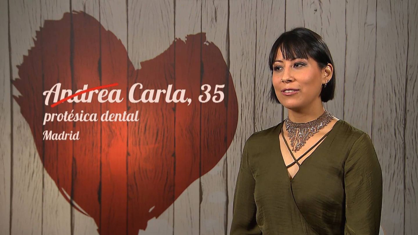 Carla (Andrea), en 'First dates'. (Mediaset)