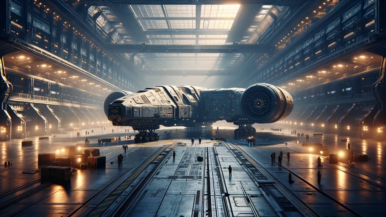 Foto: Una ilustración de una nave espacial. (Inteligencia Artificial/Dall-e)