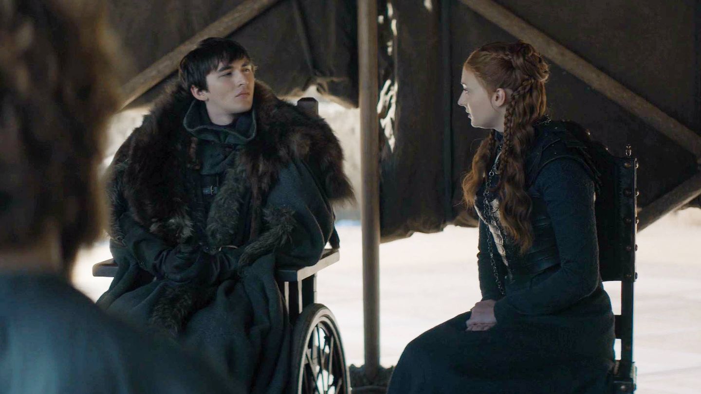 Bran, con su hermana Sansa. (HBO)