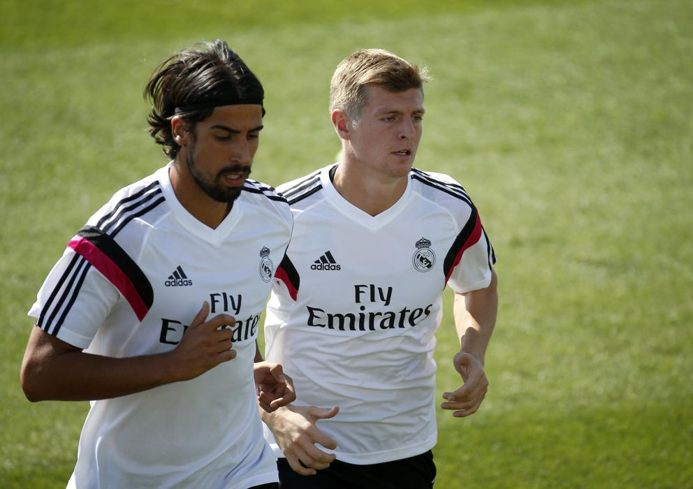 Foto: Sami Khedira y Toni Kroos, durante un entrenamiento (Reuters)