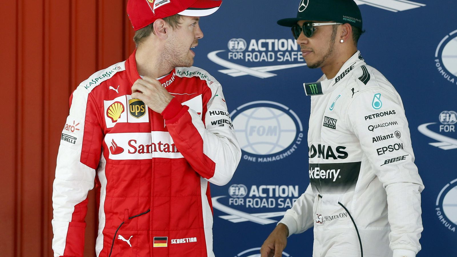 Foto: Lewis Hamilton y Sebastian Vettel en el último gran premio, el de España.