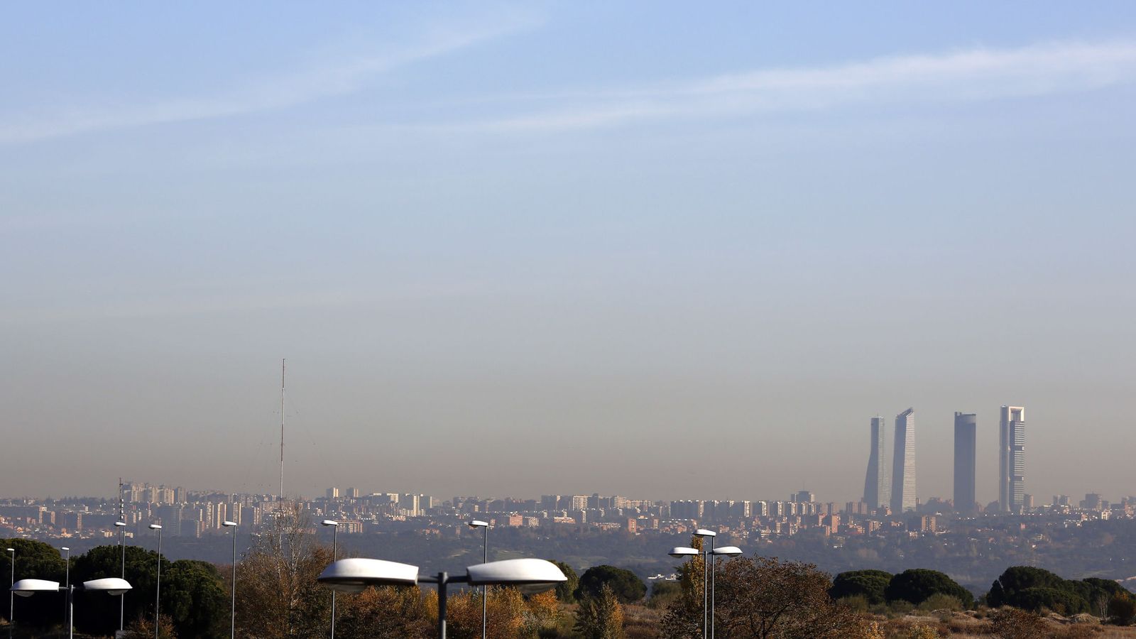 Foto: Contaminación registrada en Madrid en diciembre del año pasado. 