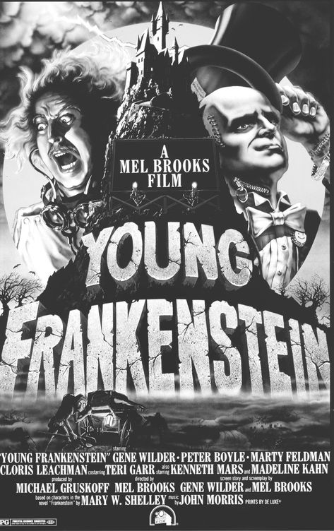 Cartel promocional de 'El jovencito Frankenstein'. 
