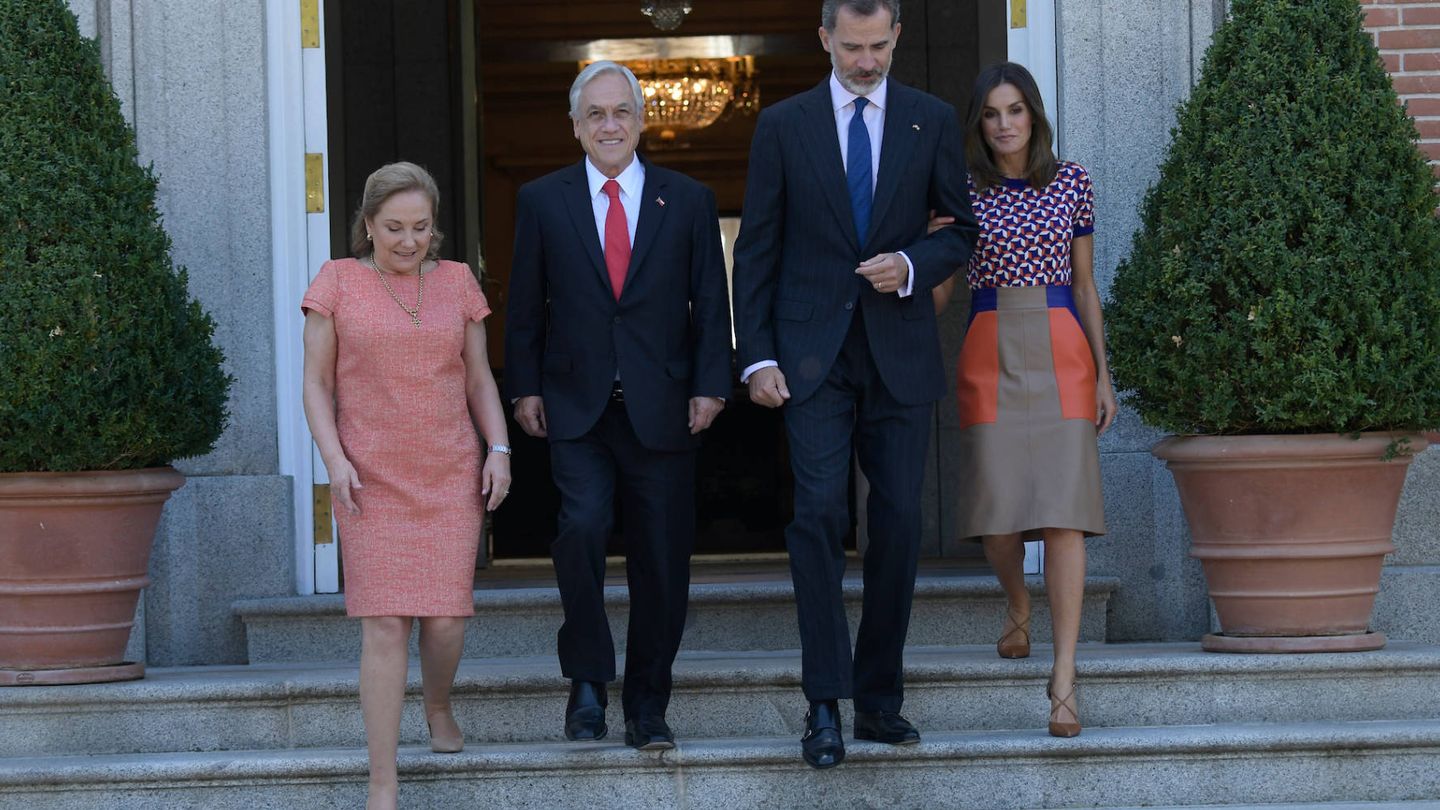 Cecilia Morel, Sebastián Piñera, el rey Felipe y la reina Letizia. (Limited Pictures)