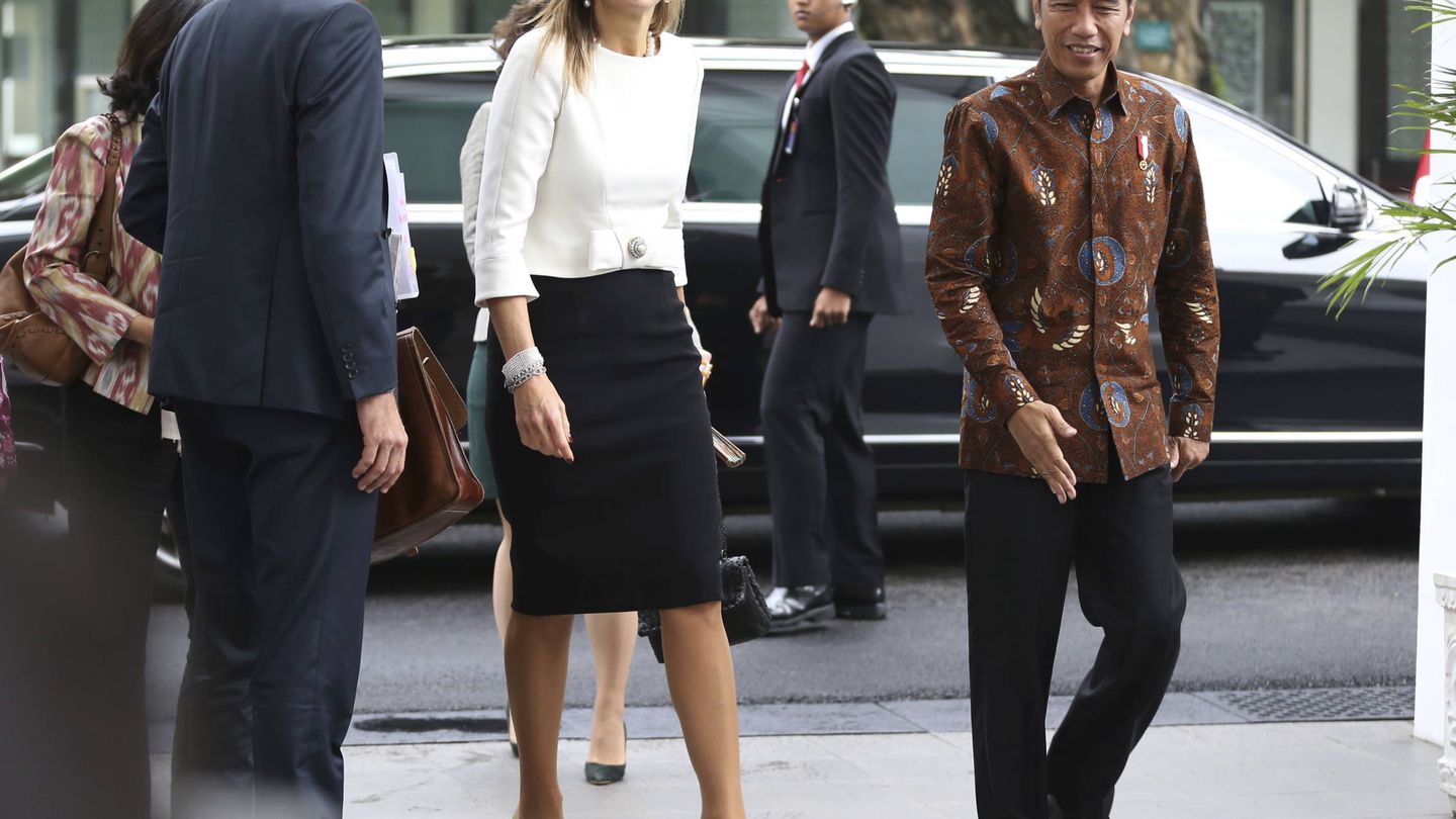 Máxima con el presidente de Indonesia. (Gtres)