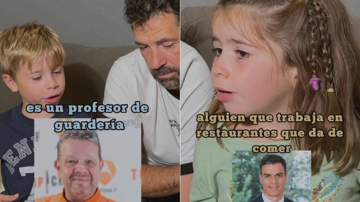 Un cómico le pregunta a sus hijos a qué se dedican estos famosos: "¿Pedro Sánchez? Tiene pinta de chef"