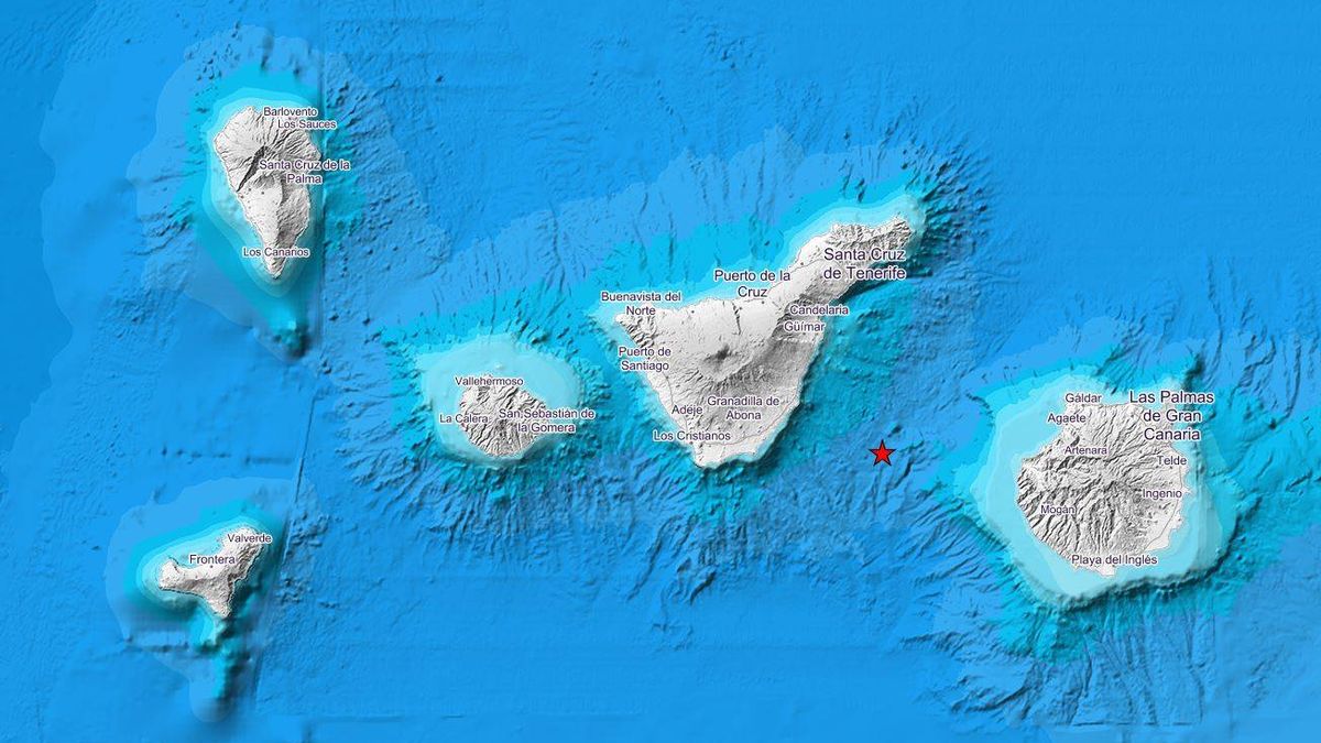 Registrado un terremoto de magnitud 3.2 en varias localidades de Tenerife 