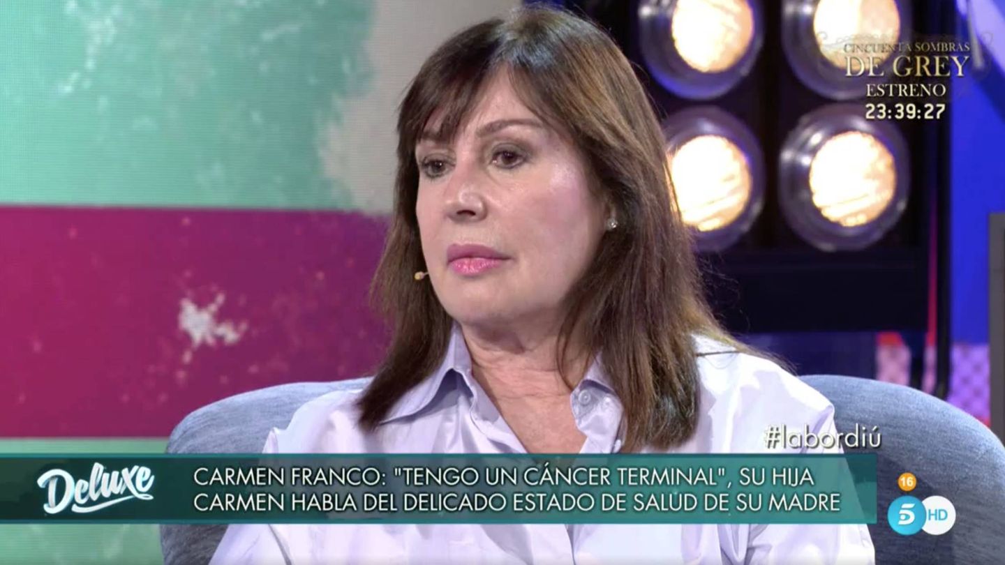 Carmen en un momento del programa de Telecinco.