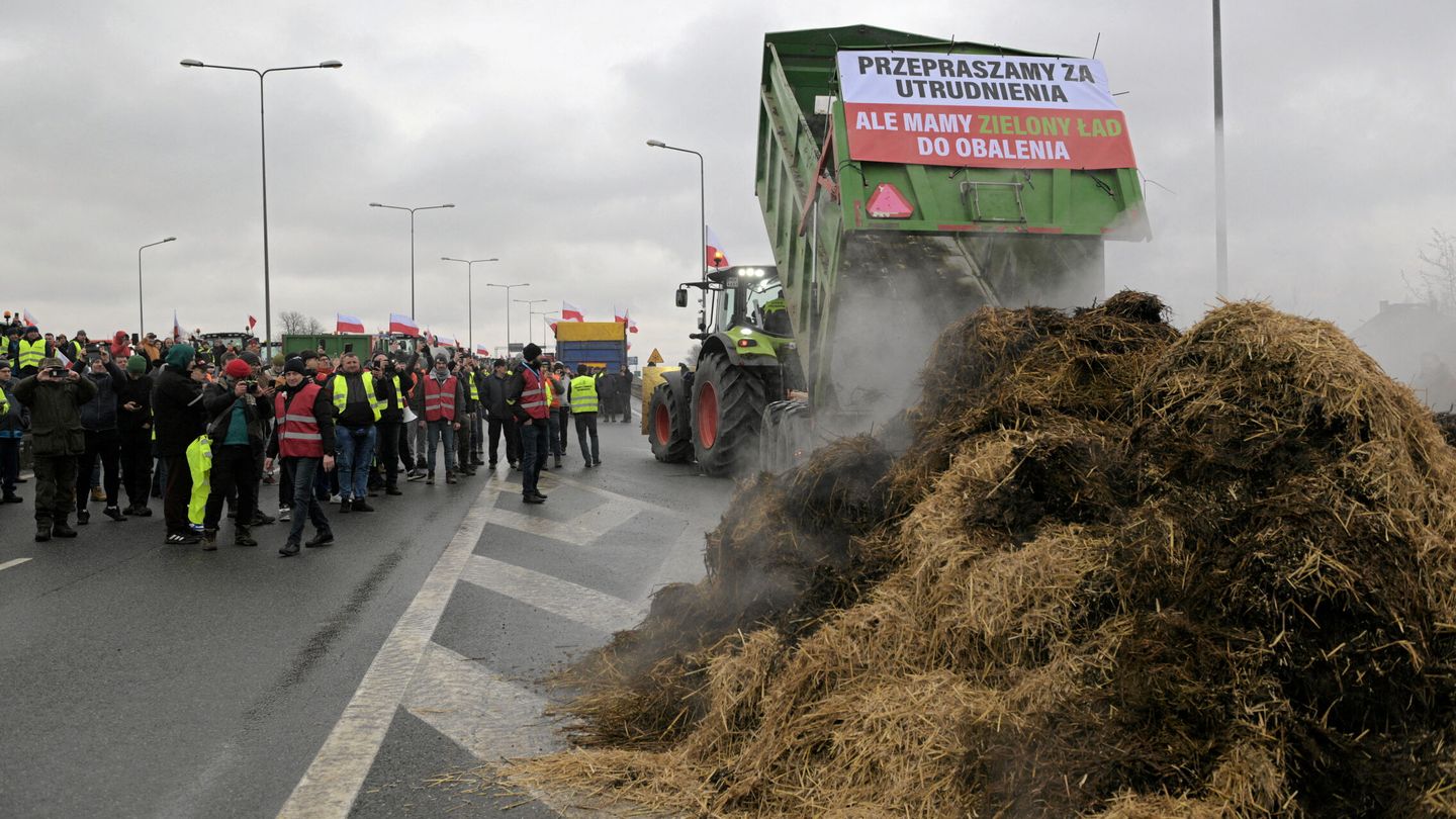 Protesta de agricultores polacos. (Reuters)