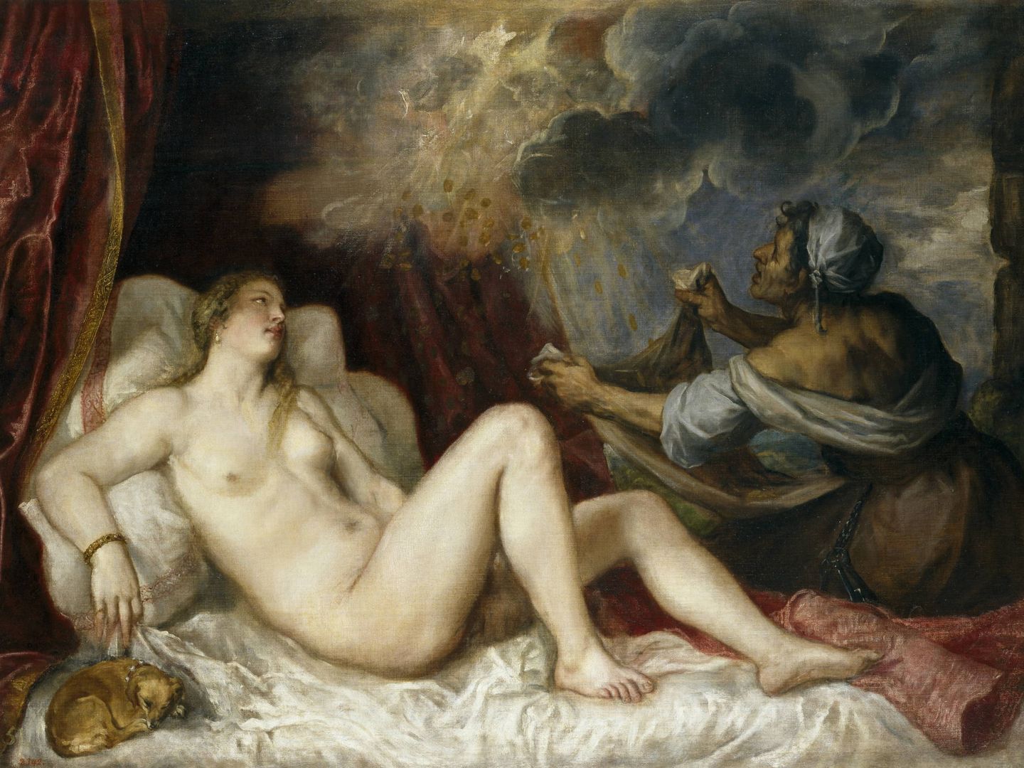 La obra de Tiziano 'Dánae recibiendo la lluvia de oro'. (Dominio público)