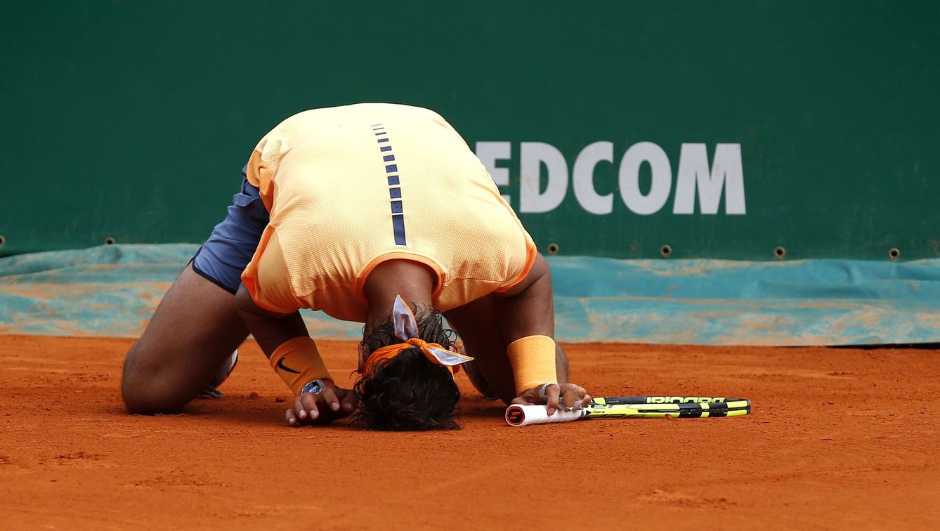 Rafael Nadal celebra su victoria ante Monfils. (EFE)