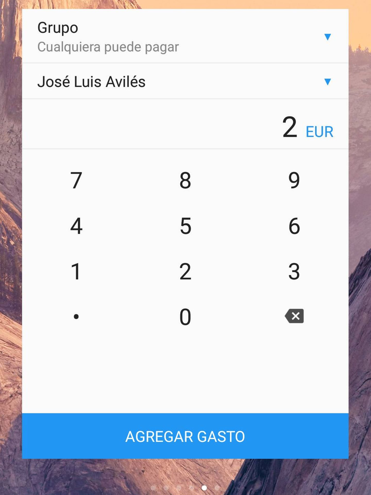 Una de las ventajas de Settle Up es el widget que podemos tener en la pantalla de nuestro teléfono móvil (Fuente: José Luis Avilés)