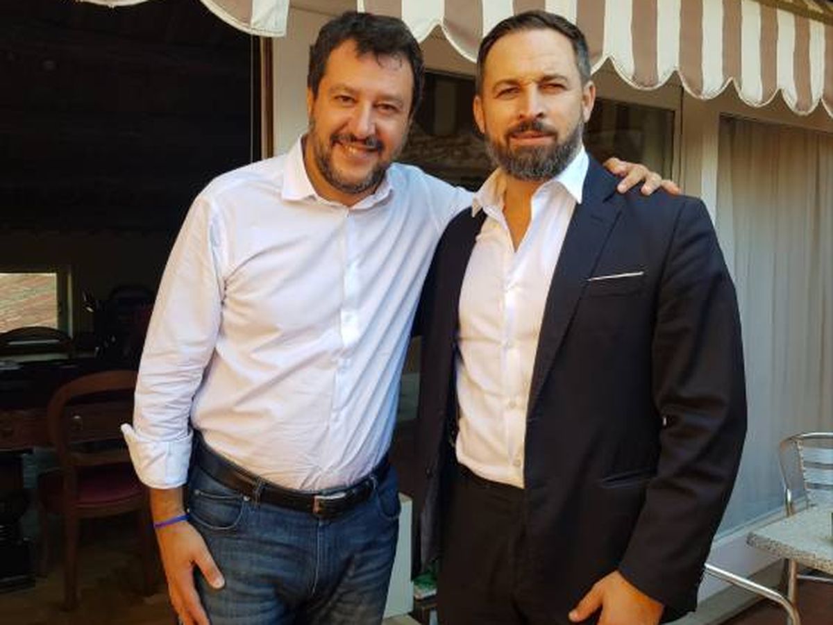 Foto: Matteo Salvini y Santiago Abascal. (Twitter)