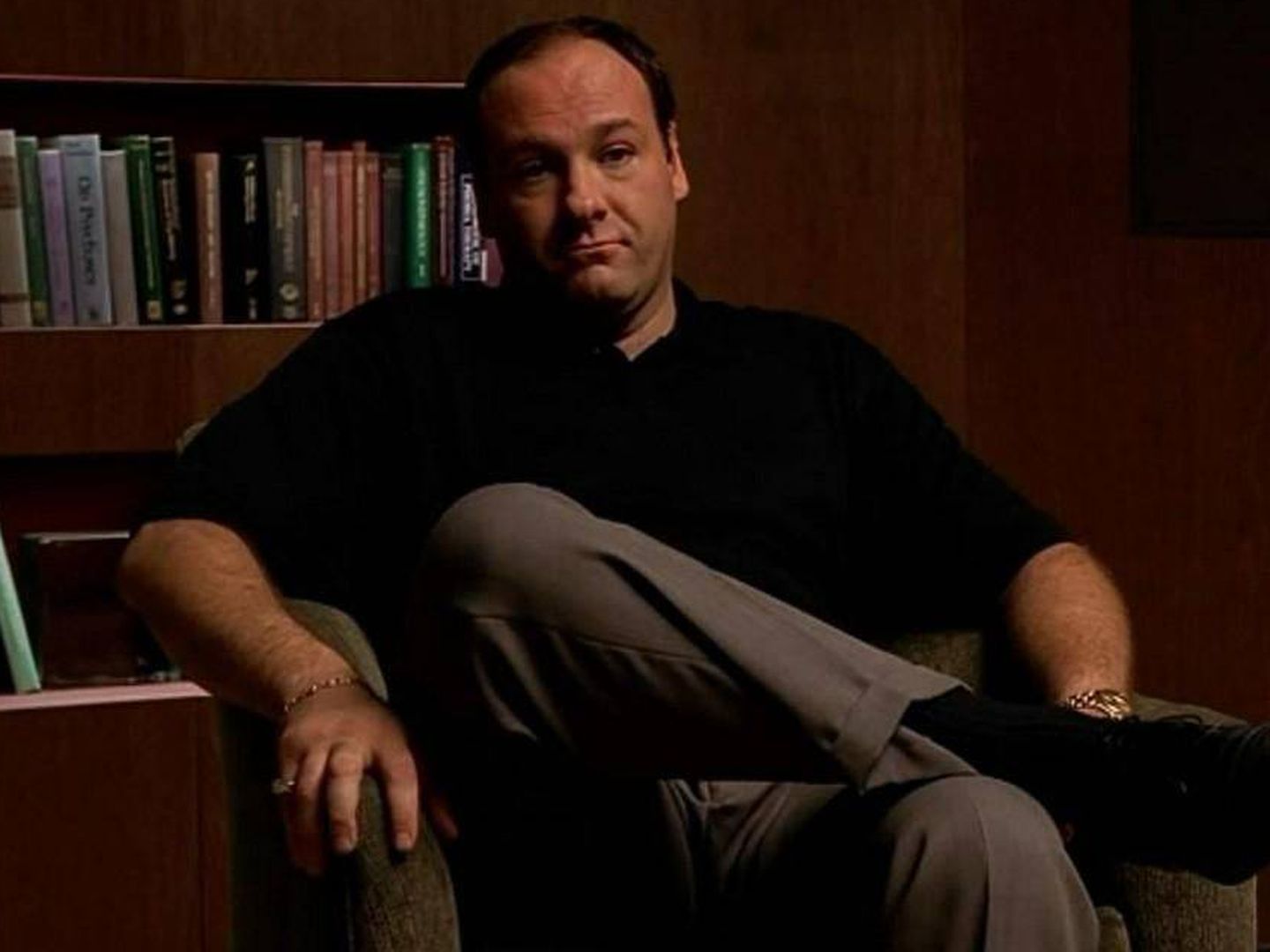 Tony Soprano en su primera sesión. (HBO)