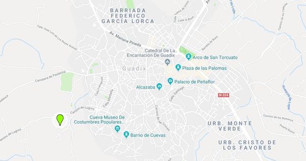Foto: Lugar donde ha sucedido el suceso en el pueblo de Guadix. (Google Maps)