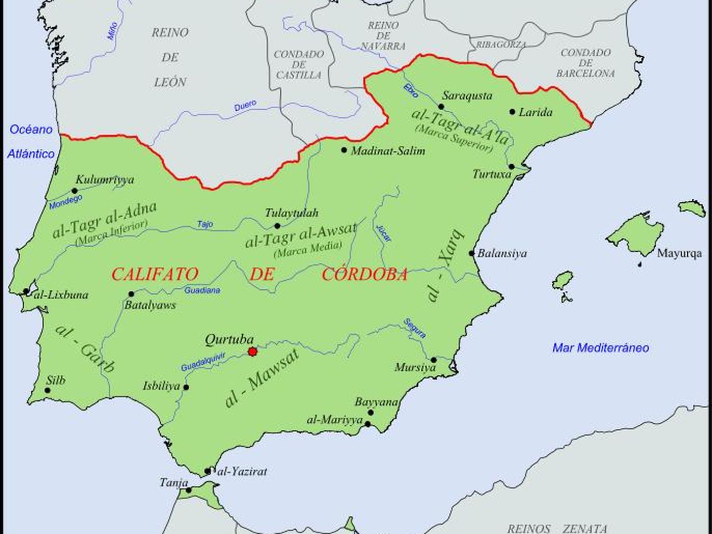 El califato de Córdoba en el año 1000. (CC/Té y kriptonita)