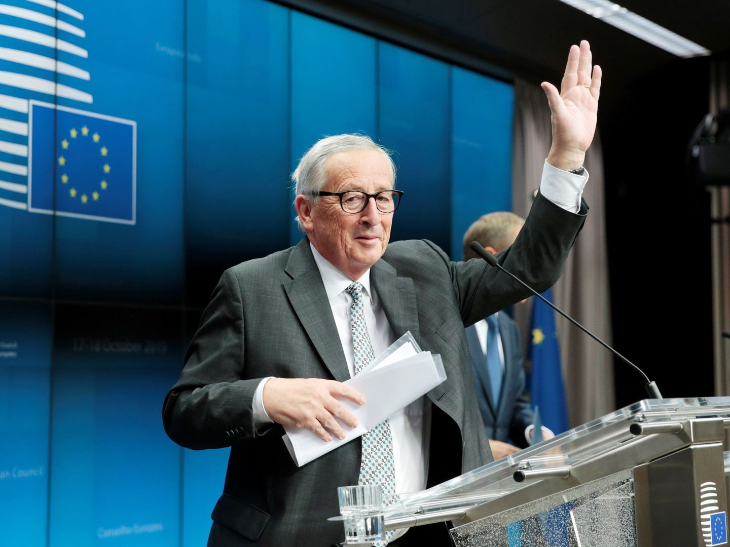 Jean-Claude Juncker se despide en su última rueda de prensa en el Consejo Europeo. (EFE)