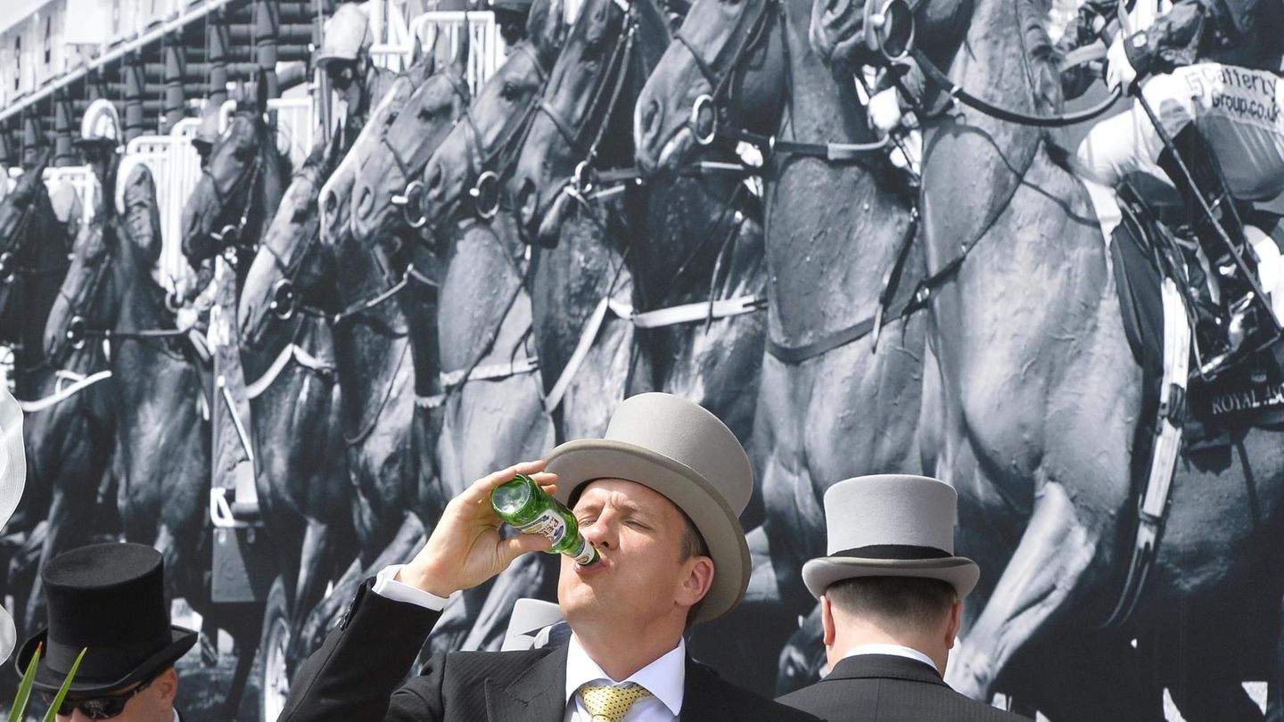 Racegoers attend the fourth day of the ascot horse racing festival