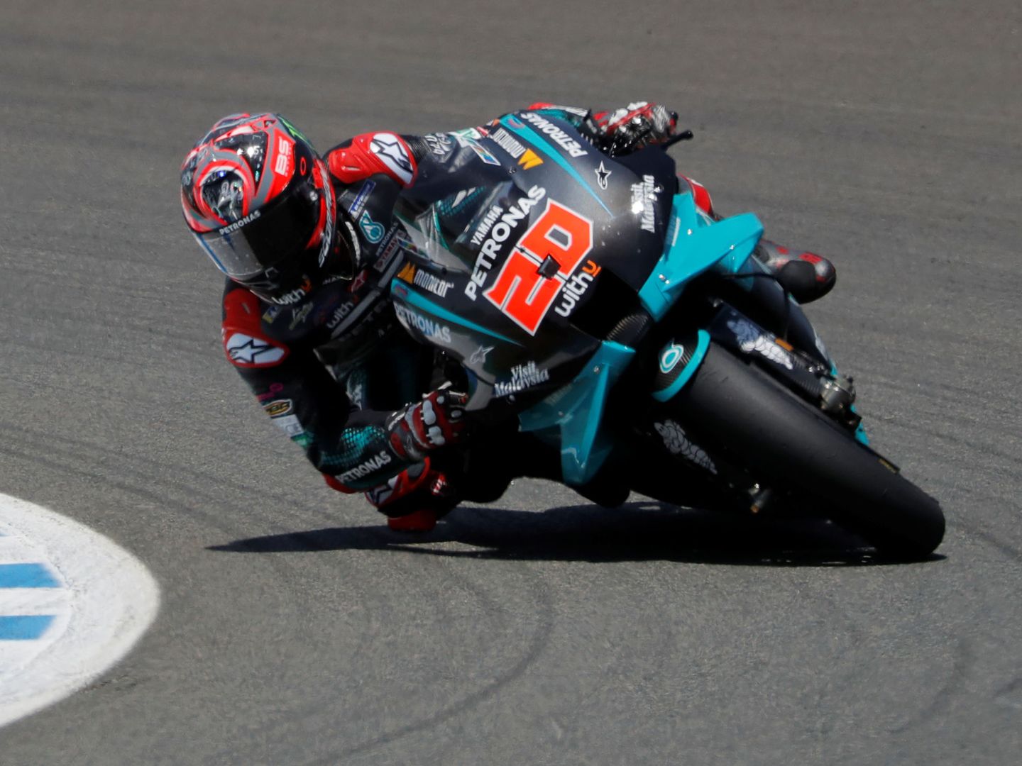 Fabio Quartararo durante el Gran Premio de Andalucía. (Reuters)