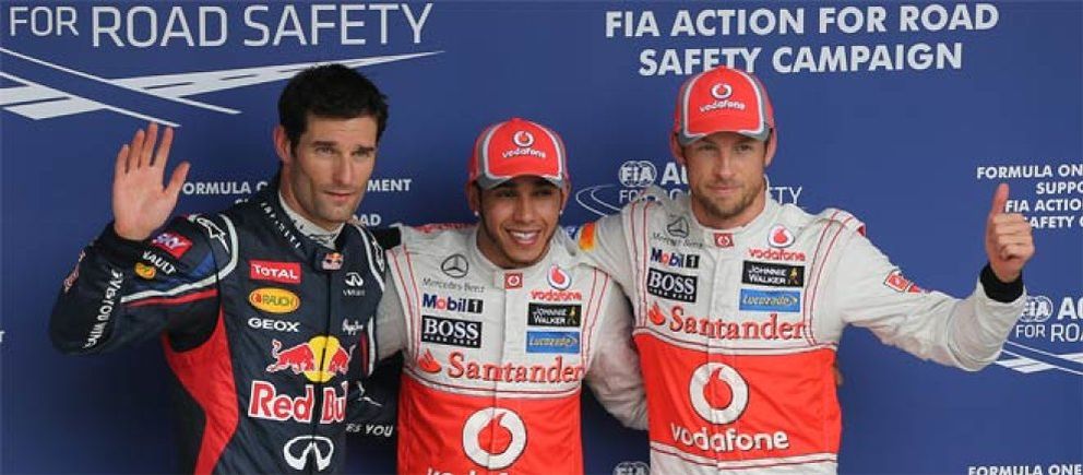 Foto: Hamilton hace la 'pole' en Brasil y Alonso, séptimo, 'cantará' para que llueva