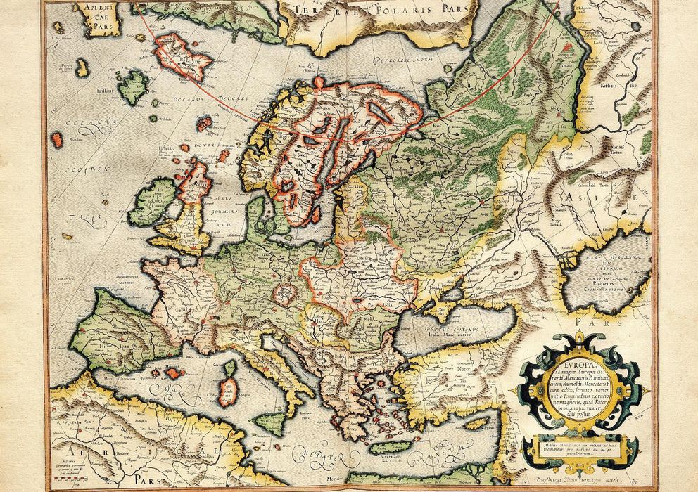 Foto: Europa vista por Mercator, su más célebre cartógrafo.