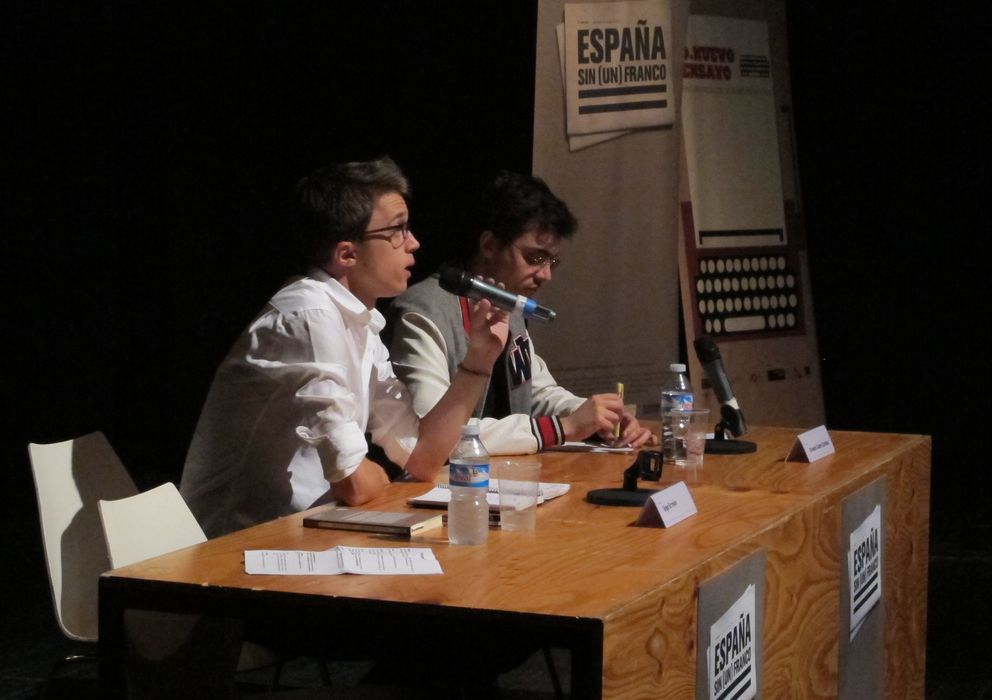 Foto: Íñigo Errejón y Ernesto Castro.(España sin un Franco)