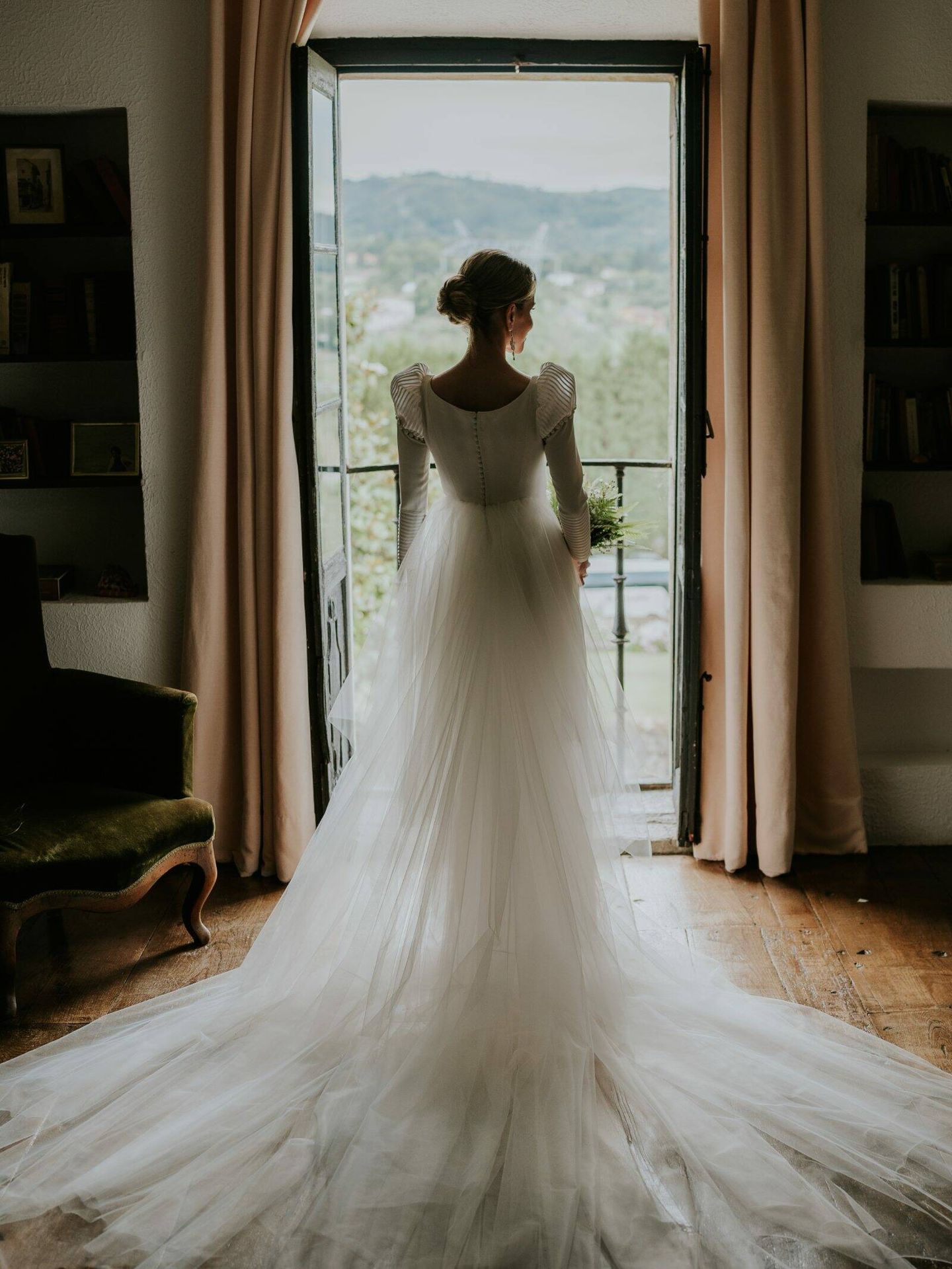 El vestido de novia de Elena. (Elena Mur)