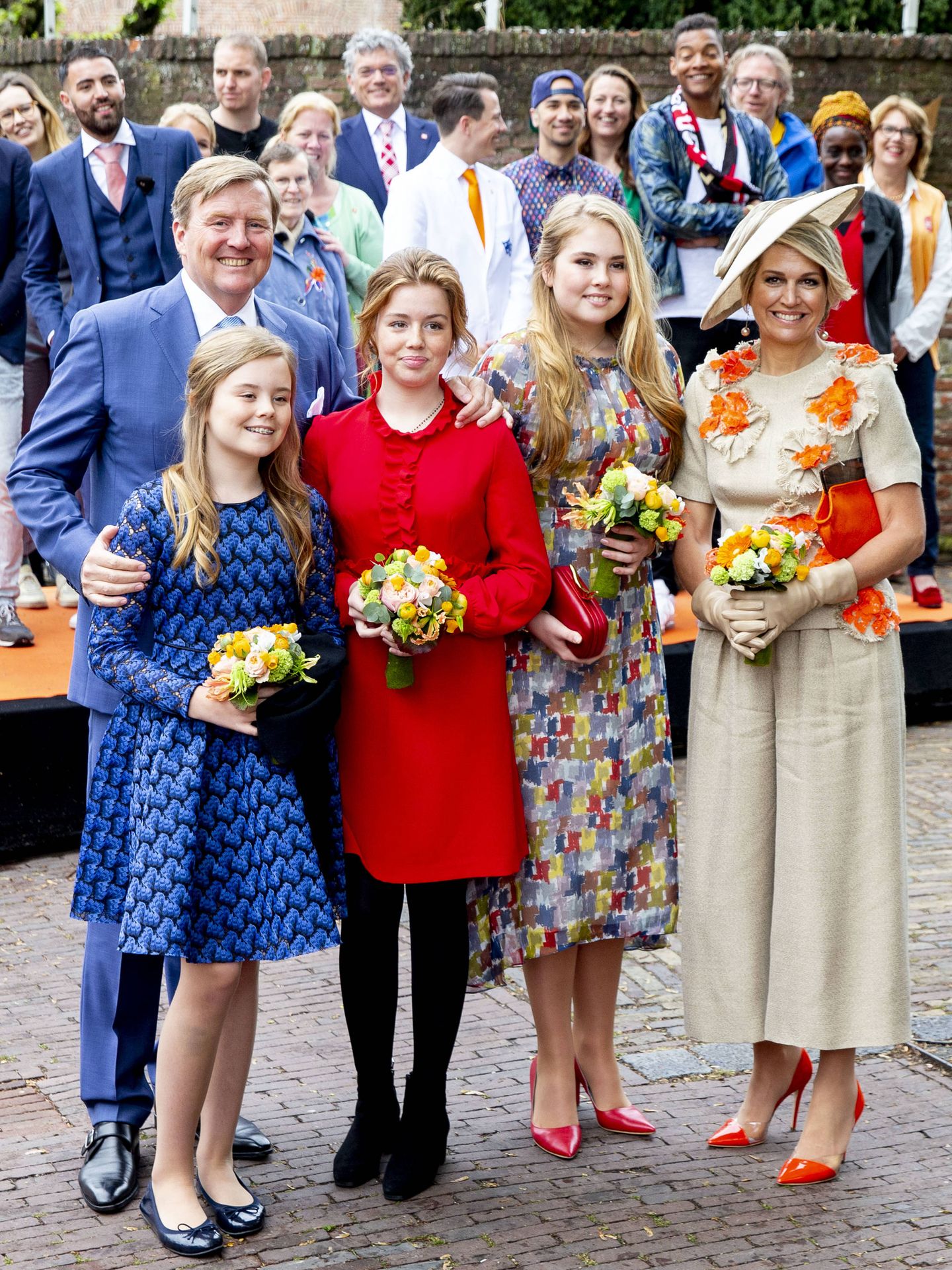 La familia real holandesa, en el Día del Rey de 2019. (Getty)