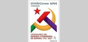 Post de El BOE publica que aumentan a 435.000 la tirada del sello de Correos por el centenario del PCE