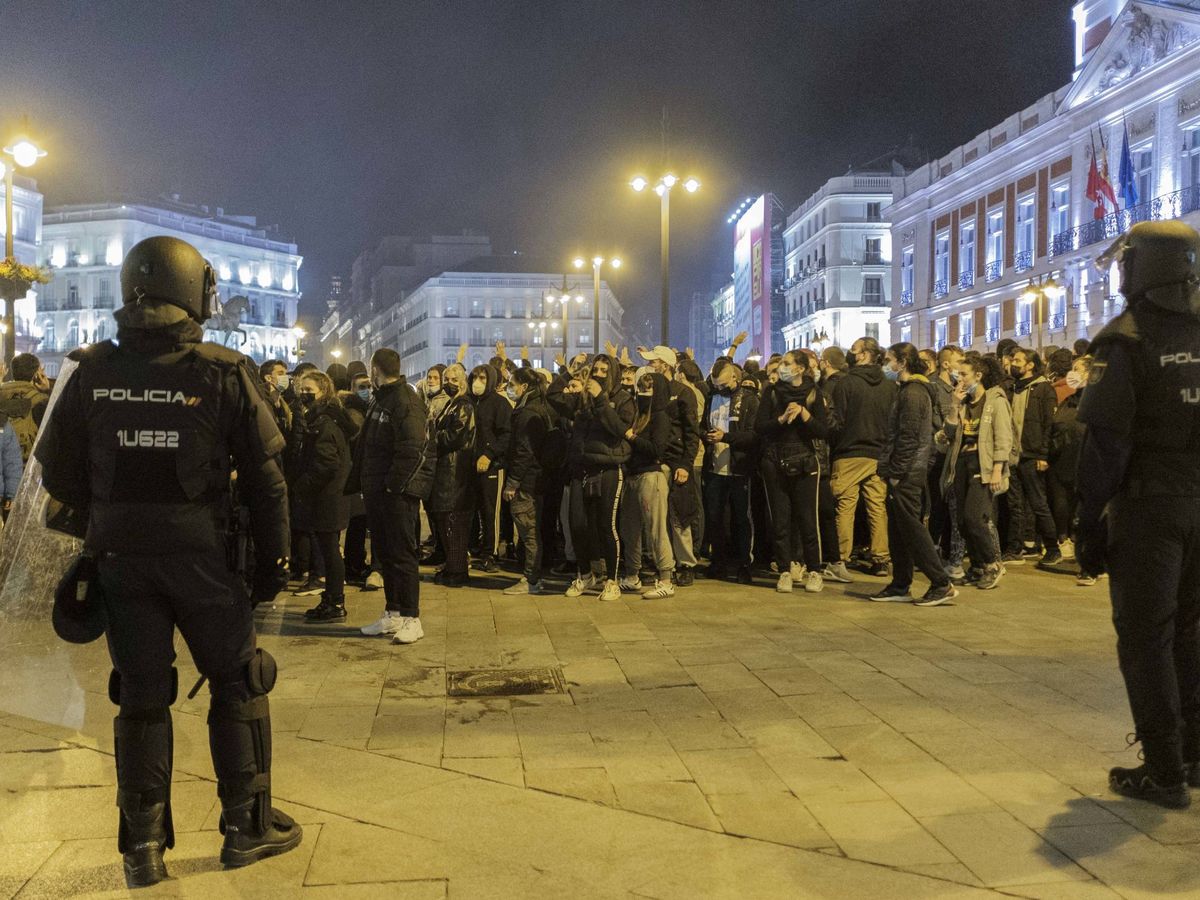 Foto: Protesta en Madrid por la detención de Pablo Hasél. (Sergio Beleña)