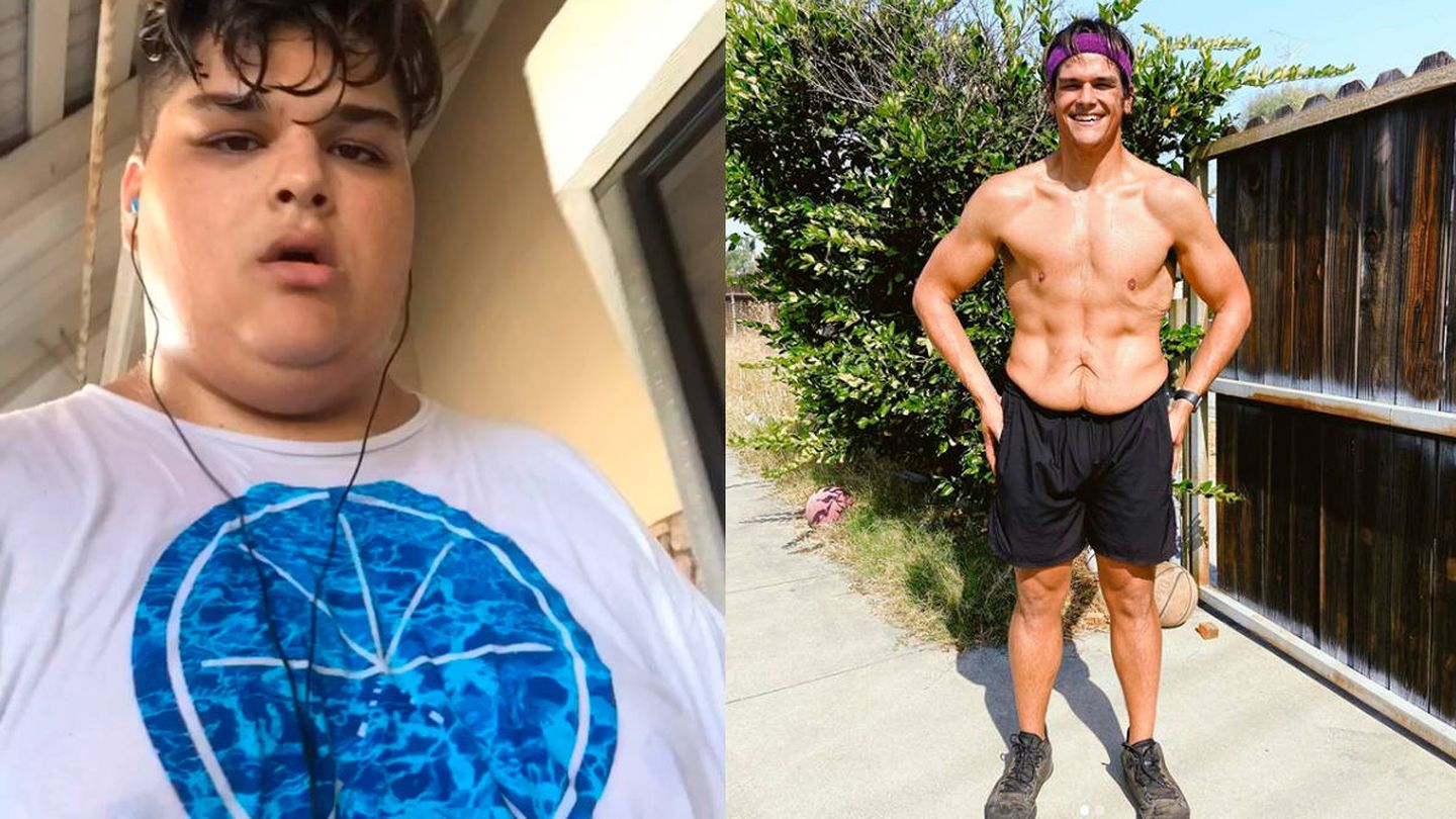 El cambio de Christopher es radical: hay 80 kilos de diferencia (Instagram)