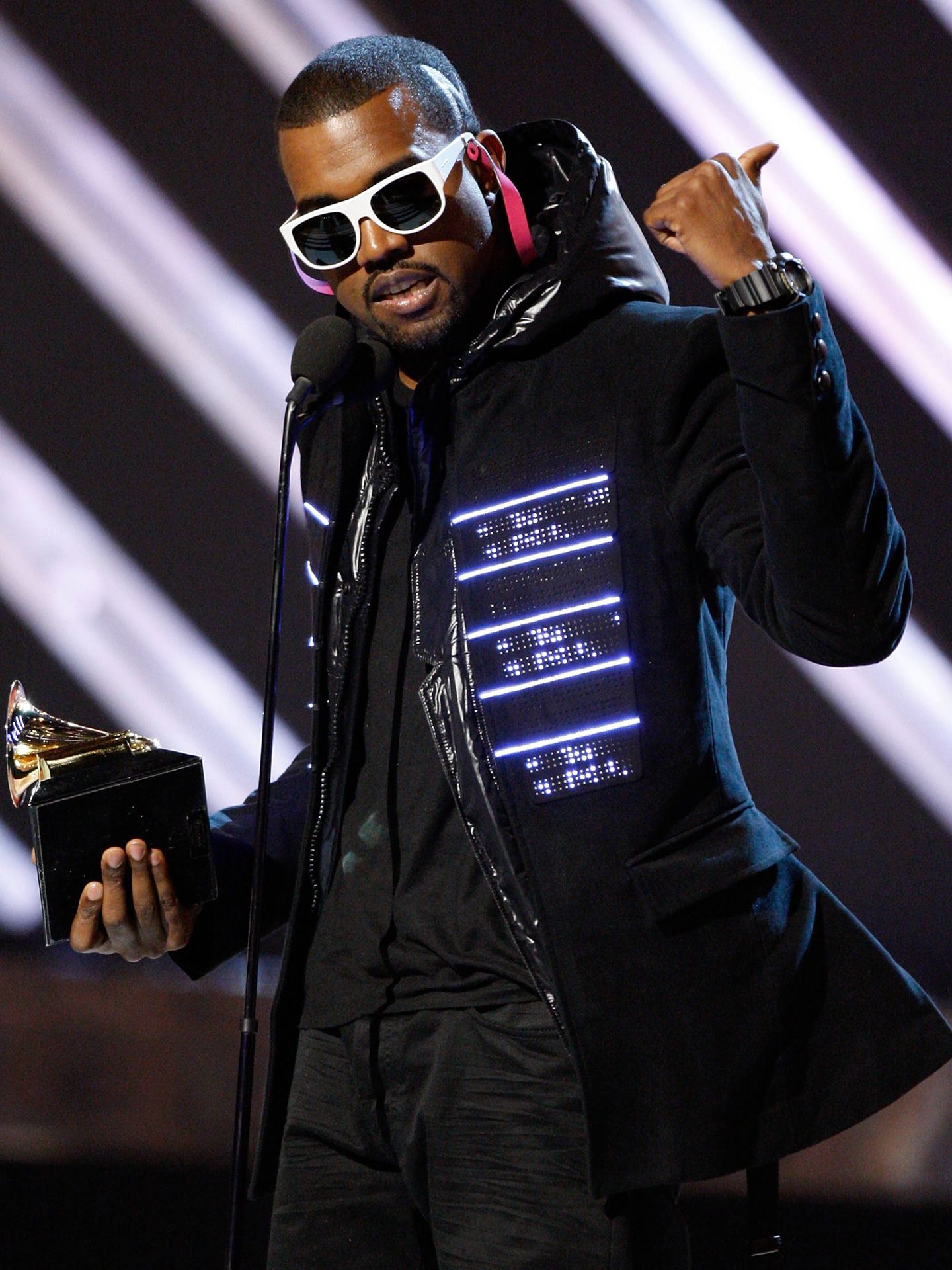 Kanye West, con la chaqueta de Matthew M Williams. (Getty)